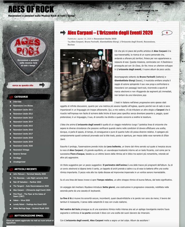 recensione AgesOfRock